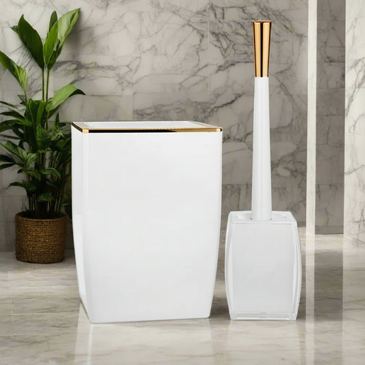 Luxe Swing 6.5Liters Dustbin & Brush Set