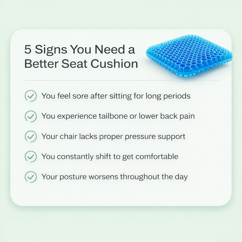 CoolPro - Ergonomic Cooling Gel Seat Cushion