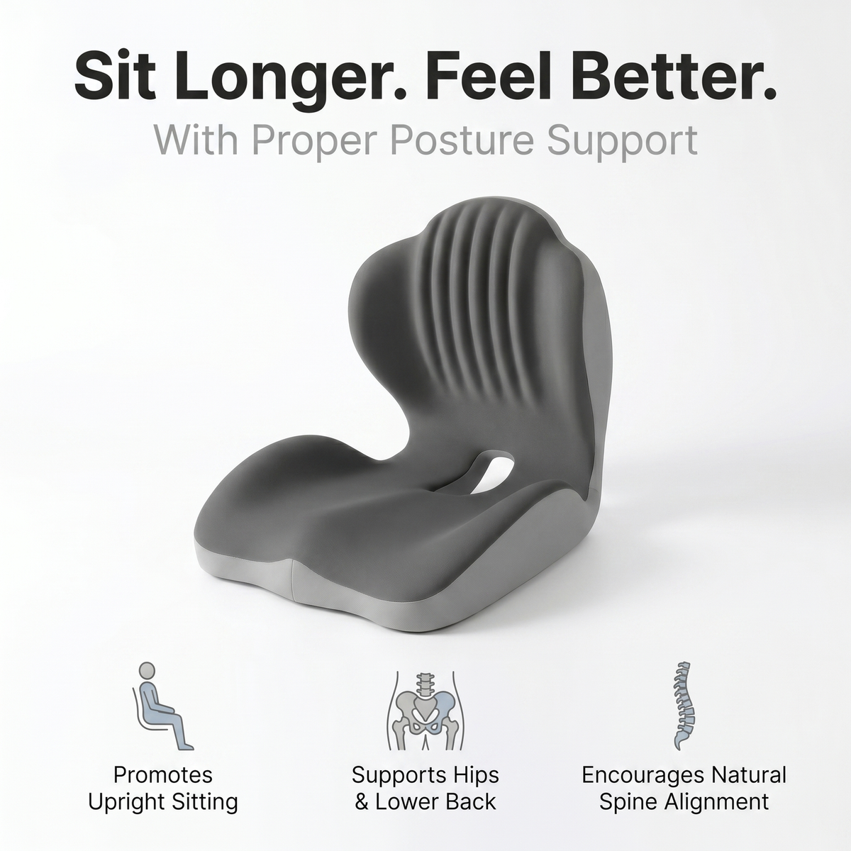 PosturePro - Ergonomic Back Support Seat Cushion